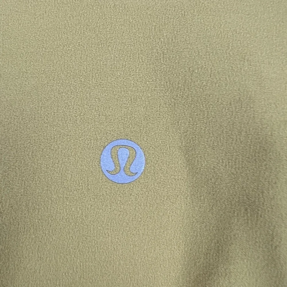 Lululemon Tank Top Womens 8 Yellow V‎ Neck Built In Bra Athletic Yoga LW1DSS